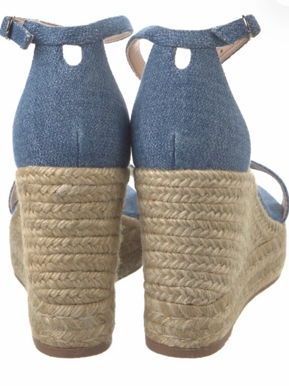 Stuart Weitzman denim textured
